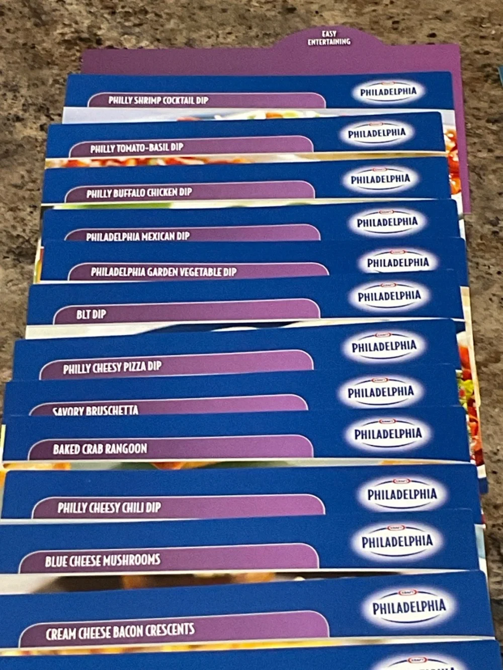 Kraft Philadelphia Recipe Card Collection & Blue Heart Napkin Holders
